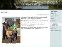 Tablet Screenshot of creeksideplayers.com